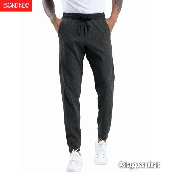 Other - Men's Fleece Joggers with Deep Pockets Loose Fit Active Pants